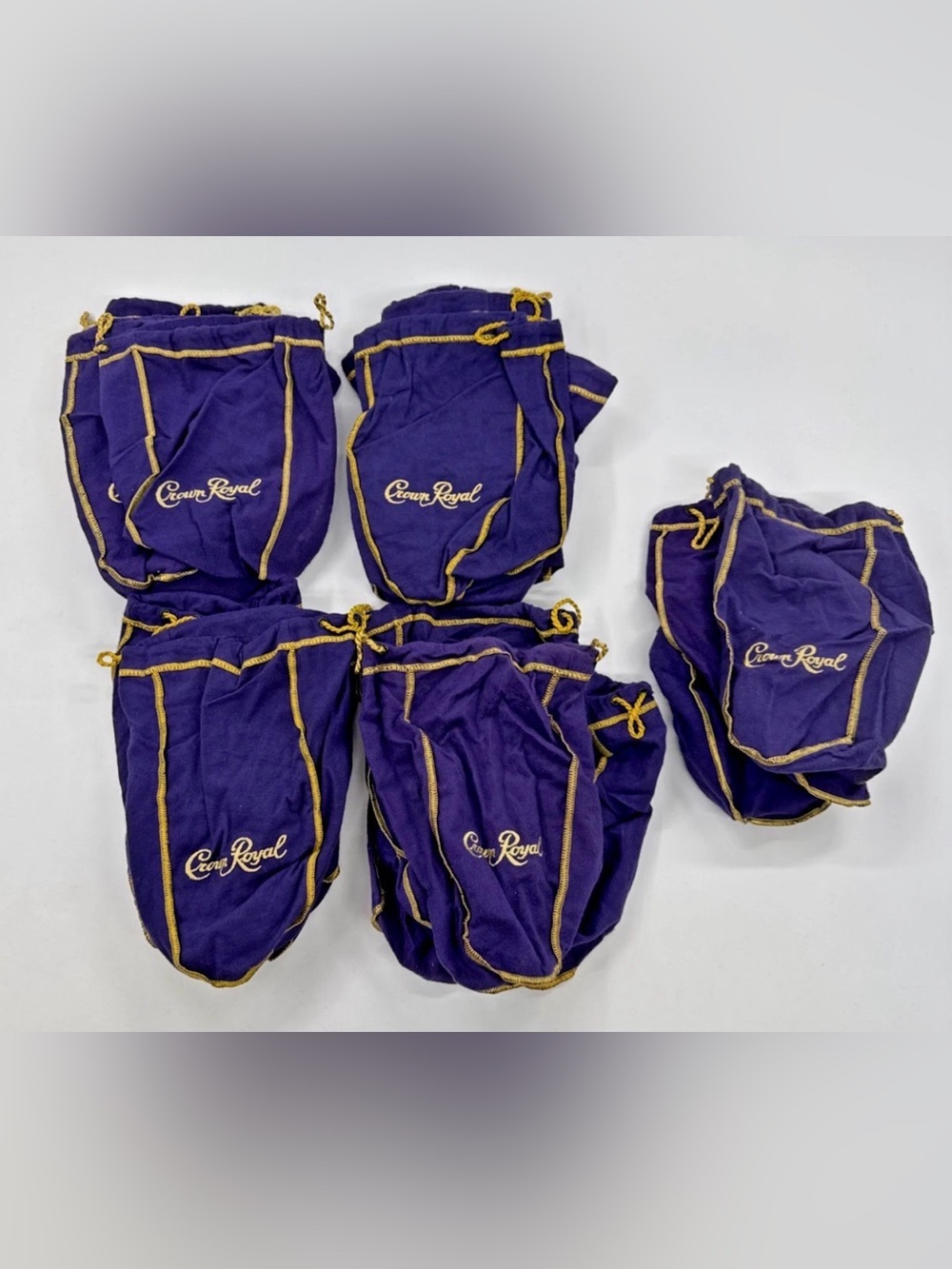 Crown Royal Bags Purple Lot of 23 Size Medium 6x9in Drawstring Unused from 2014